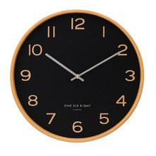 Black Wallace Silent Wall Clock