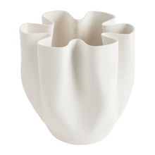 44cm White Bailey Ceramic Vase