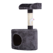 Charcoal Lite Cat Tree with Round House