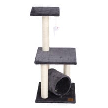 Charcoal Lite 3 Tier Cat Tree with Scratching Post