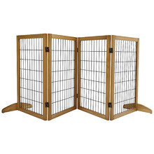 4 Panel Pine Wood Pet Gate