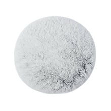 Shaggy Faux Fur Round Pet Mat