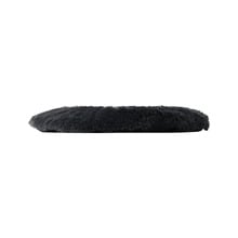 Charcoal Shaggy Faux Fur Round Pet Mat
