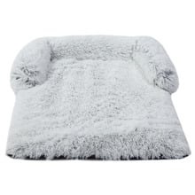Shaggy Faux Fur Bolster Sofa Protector & Dog Bed