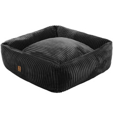Ascher Plush Corduroy Square Dog Bed