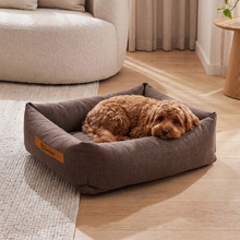 Brody Linen-Look Dog Bed