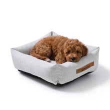 Brody Linen-Look Dog Bed