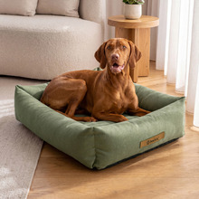 Brody Linen-Look Dog Bed