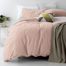 Blush European Vintage Cotton Quilt Cover Set