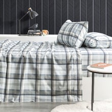 Heathered Plaid Cotton Sheet Set