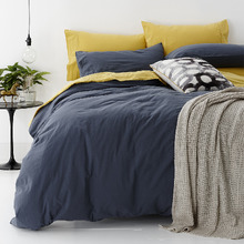 Blue Cotton Double Quilt Cover Set