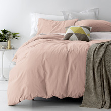 Blush Cotton Double Quilt Cover Set