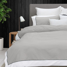 Pewter New York Cotton Quilt Cover Set