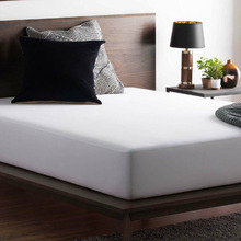 White Waterproof Bamboo Mattress Protector