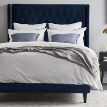Stamford Winged Chesterfield Velvet Queen Bedhead