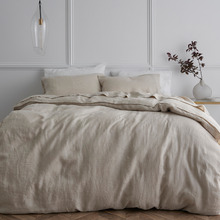 Natural Triemes French Flax Linen Quilt Cover Set