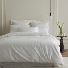 White Stripe Egyptian Cotton Quilt Cover Set