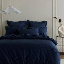 Navy Rosetta 1200TC Egyptian Cotton Quilt Cover Set