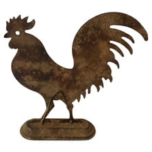 Rooster on Base Iron Statue