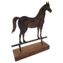 Horse on Base Iron Statue