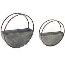 2 Piece Nesting Floating Elemental Wall Planter Set