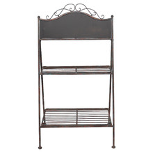 2 Tier Garden Iron Plant Stand with Chalkboard
