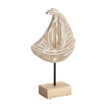 Boat on Stand with Light Timber Base Decor