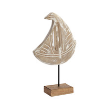 Boat on Stand with Dark Timber Base Decor