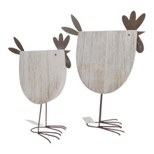 2 Piece Standing Chooks Ornament Set