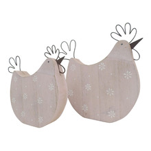 2 Piece Pink Chooks Ornament Set