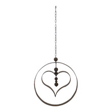 Serenity Circle with Heart Hanging Ornament