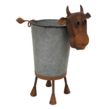 Rusty Cow Iron Planter