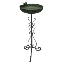 Round Iron Bird Bath & Feeder