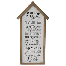 Our Pet Rules Wall Plaque