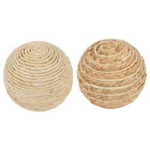 2 Piece Weave Balls Decorative Ornament Set