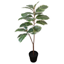 118cm Potted Faux Rubber Leaf Tree
