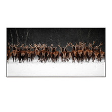 Herd Run Framed Canvas