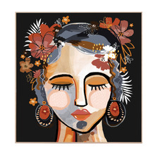 Ochre Isla Framed Canvas Wall Art