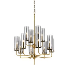 Gold Sabela Glass 12 Light Chandelier