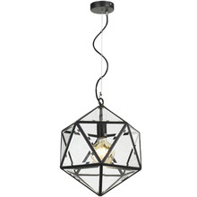 Prizma Black Iron & Glass Pendant Light