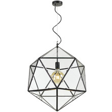Prizma Black Iron & Glass Pendant Light