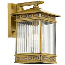 Brass Tezky Metal & Glass Wall Light