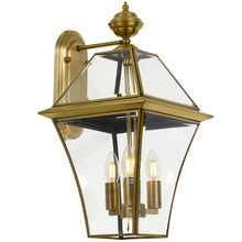 Brass Rye 3 Light Metal Wall Light