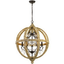 Gavia Wooden 5 Light Chandelier