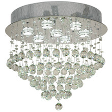 Edith Flush Mount Crystal 7 Light Chandelier