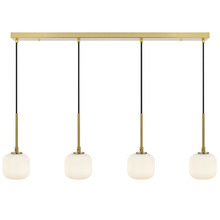 Elara Frosted Glass 4 Light Linear Pendant