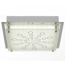 Fletcher 33cm Square Metal & Glass Oyster Light