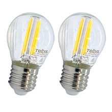 Retro E27 Round 4W Dimmable LED Filament Bulbs (Set of 2)