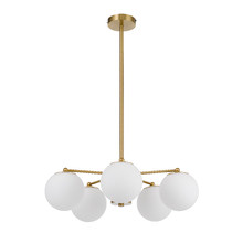Blundell Frosted Glass 5 Light Pendant