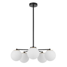Blundell Frosted Glass 5 Light Pendant